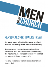 Men and the Church Personal Spiritual Retreat Info Card